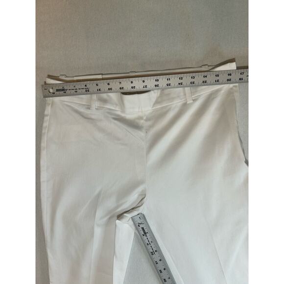 H&M White Super Stretch Pants dress slacks‎ side zipper Womens 12 - Picture 4 of 10